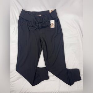 Sincerely Jules Small Black Cozy short Belted Jogger Pants Size: L